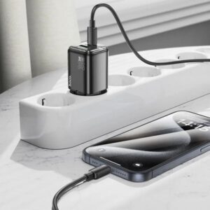 Hoco Φορτιστής Ταξιδίου Monsoon N52 Με 1xUSB-A QC3.0 20W Kαι USB-C PD20W Μαύρος 630368 | Homidoo.gr