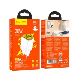 Hoco Φορτιστής Ταξιδίου Monsoon N52 Με 1xUSB-A QC3.0 20W Kαι USB-C PD20W Λευκός 630375 - Image 3