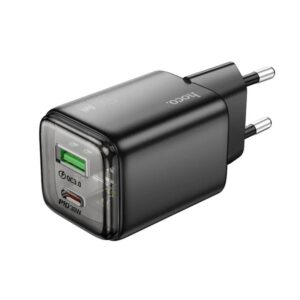 Hoco Φορτιστής Ταξιδίου Monsoon N53 Με 1xUSB-A QC3.0 30W Kαι USB-C PD30W Μαύρος 630429