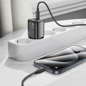 Hoco Φορτιστής Ταξιδίου Monsoon N53 Με 1xUSB-A QC3.0 30W Kαι USB-C PD30W Μαύρος 630429 - Image 3