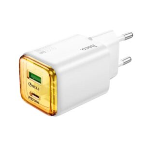 Hoco Φορτιστής Ταξιδίου Monsoon N53 Με 1xUSB-A QC3.0 30W Kαι USB-C PD30W Λευκός 630436