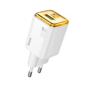 Hoco Φορτιστής Ταξιδίου Monsoon N53 Με 1xUSB-A QC3.0 30W Kαι USB-C PD30W Λευκός 630436 - Image 2