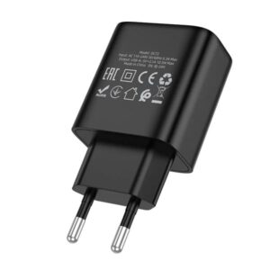 Hoco Φορτιστής Ταξιδίου River DC72 Με 1xUSB-A 5V 2.1A Μαύρος 642996 - Image 3