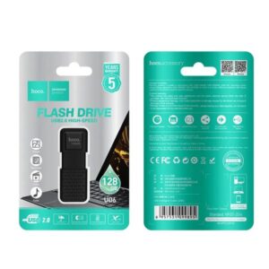 Hoco Flash Drive Intelligent 128GB USB 2.0 Zinc Alloy Μαύρο UD6 700124 - Image 2