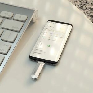Hoco Flash Drive UD10 2 in 1 64GB USB-A 3.0 και USB-C Ασημί 738660 - Image 2