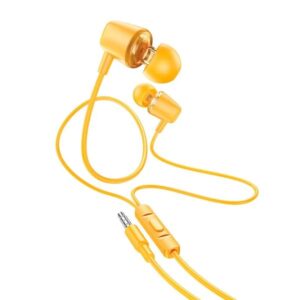 Hoco Ακουστικά Hands Free M107 Discoverer 3.5mm 1.2m Κίτρινο 794598
