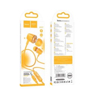Hoco Ακουστικά Hands Free M107 Discoverer 3.5mm 1.2m Κίτρινο 794598 - Image 3