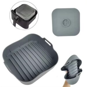 IQ Ταψί Σιλικόνης Για Φριτέζα Αέρος - Air Fryer 20.5x20.5x5.5cm AFS-22 - Image 5