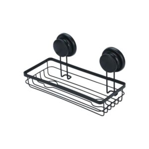 Estia Εταζέρα Με Βεντούζες Ίσια 26.5x11.3x5cm Μαύρη 02-23713