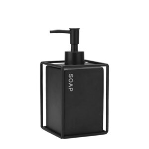 Estia Αντλία Σαπουνιού Cage Κεραμικό 450ml 8.5x8.5x18.5cm Μαύρο 02-29999