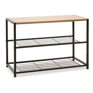 Pakoworld Παπουτσοθήκη Ramon 6 Ζευγών 63x30x43cm Φυσικό-Μαύρο 085-000010 - Image 2