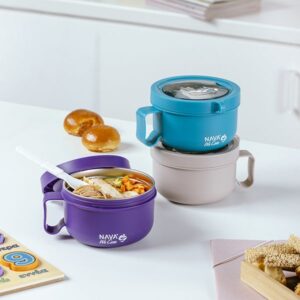 Nava Δοχείο Φαγητού Ανοξείδωτο Στρογγυλό We Care 850ml Μωβ 10-262-031 - Image 3