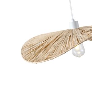 Arte Illumina Φωτιστικό Κρεμαστό 1xΕ27 Φ55x55X12cm Ψάθινο Oasis Φυσικό Μπεζ 144-33094 - Image 2