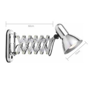 Fos Me Φωτιστικό Eπίτοιχο Φ13.5x65cm Επεκτεινόμενο 1xE27 Λευκό 17-00106-1 - Image 2