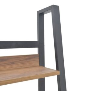 Pakoworld Βιβλιοθήκη Ryder 75x36x185cm Καρυδί-Μαύρο 197-000064 - Image 4