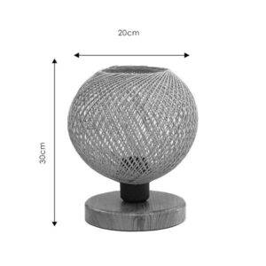 Pakoworld Επιτραπέζιο Φωτιστικό - Πορτατίφ Povilia Φ20x30cm Mπεζ-Καφέ 202-000113 - Image 2