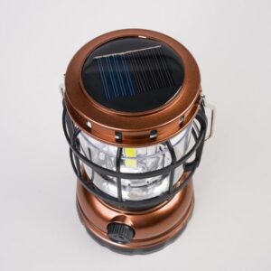 OEM Φανάρι LED Ντιμαριζόμενο Με Ηλιακό Συλλέκτη Και Λειτουργία Powerbank Μπρονζέ ZJ-1990T-Bronze - Image 4