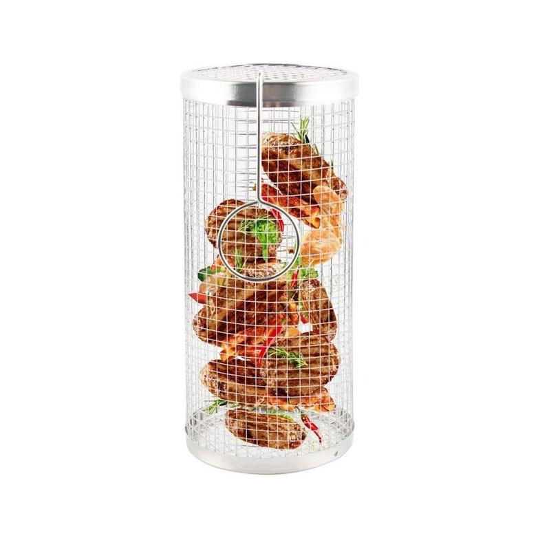 C04000300-3_782_600 BBQ Καλάθι Grill Για Λαχανικά Ανοξείδωτο Με Καπάκι Φ9x20cm C04000300 - Image 1