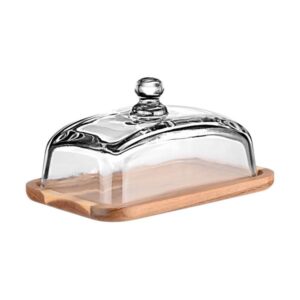 Estia Βάση Τυριών Allure 18.5x12.8x10cm Με Γυάλινο Καπάκι 01-26745