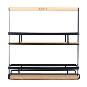 Estia Θήκη Οργάνωσης Με Χερούλι 2 Επιπέδων Bamboo Essentials 22x4.7x29.5cm Μαύρο 01-30759 - Image 2