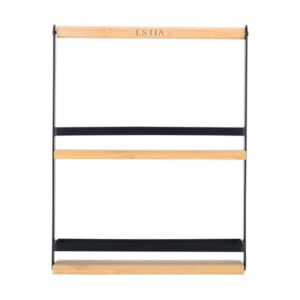 Estia Θήκη Οργάνωσης Με Χερούλι 2 Επιπέδων Bamboo Essentials 22x4.7x29.5cm Μαύρο 01-30742 - Image 2