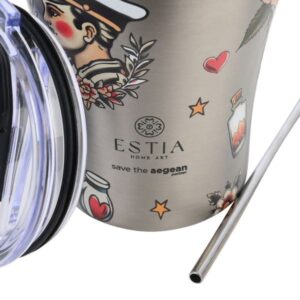 Estia Θερμός - Κούπα Coffee Mug Save the Aegean 350ml Old School Ink 01-31770 - Image 2