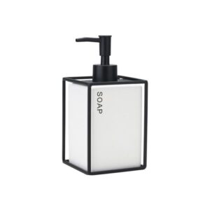 Estia Αντλία Σαπουνιού Cage Κεραμικό 450ml 8.5x8.5x18.5cm Λευκό 02-30018