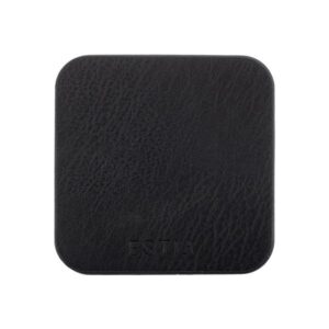 Estia Σουβέρ Allure PVC Σετ 4τμχ 10x10cm Μαύρο 07-32395