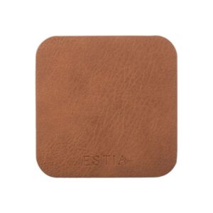 Estia Σουβέρ Allure PVC Σετ 4τμχ 10x10cm Καφέ 07-32401