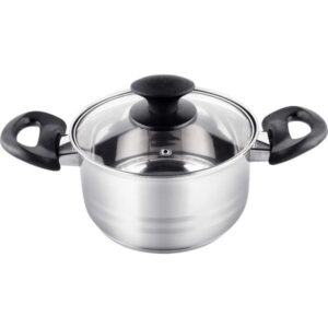 Lamart Κατσαρόλα Leger Φ16x9.5cm 1.8lt Stainless Steel Ασημί LTB1695