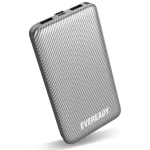 Energizer Power Bank 10000mAh Με 2 Εξόδους USB-A 2A Eveready Slim Ασημί PX10BSL