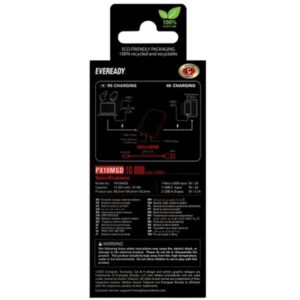 Energizer Power Bank 10000mAh Με 2 Εξόδους USB-A 2.1A Eveready Mini Χρυσαφί PX10MGD - Image 3