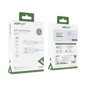 Acefast Καλώδιο Σύνδεσης USB-A Σε Micro-USB 2.4A 1.2m Λευκό C3-09 - Image 3