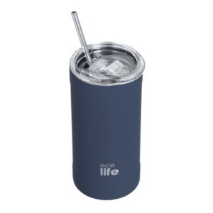 Ecolife Θερμός - Ποτήρι Για Καφέ Ανοξείδωτο 500ml Μπλε 33-BO-4126