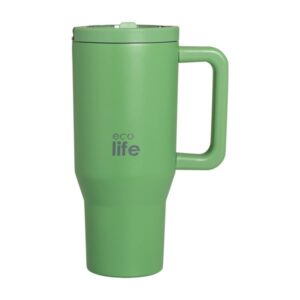 Ecolife Θερμός Ποτήρι Tumbler Με Διπλή Λαβή 900ml Green Tea 33-BO-7071 - Image 6