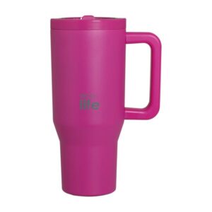 Ecolife Θερμός Ποτήρι Tumbler Με Διπλή Λαβή 900ml Neon Magenta 33-BO-7073 - Image 3