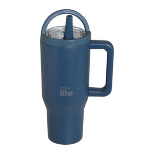 Ecolife Θερμός Ποτήρι Tumbler Με Διπλή Λαβή 900ml Blue Marine 33-BO-7074