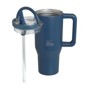 Ecolife Θερμός Ποτήρι Tumbler Με Διπλή Λαβή 900ml Blue Marine 33-BO-7074 - Image 5