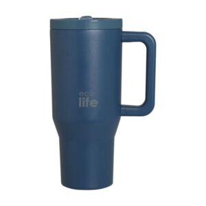 Ecolife Θερμός Ποτήρι Tumbler Με Διπλή Λαβή 900ml Blue Marine 33-BO-7074 - Image 4