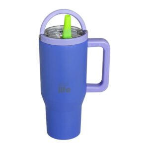 Ecolife Θερμός Ποτήρι Tumbler Με Διπλή Λαβή 900ml Blue Purple 33-BO-7075