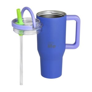 Ecolife Θερμός Ποτήρι Tumbler Με Διπλή Λαβή 900ml Blue Purple 33-BO-7075 - Image 3