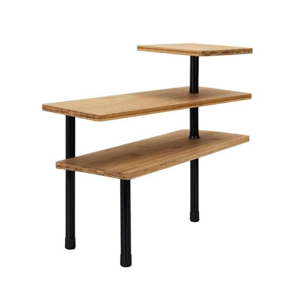 Cook Concept Γωνιακή Ραφιέρα Οργάνωσης Με 3 Ράφια Και 4 Γάντζους 43x43x27cm Μπαμπού - Πλαστικό KB5843 - Image 5