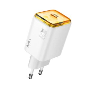Hoco Φορτιστής Ταξιδίου N54 Monsoon GaN 1xUSB-C PD45W Λευκός 630498 - Image 2