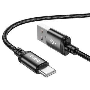 Hoco Καλώδιο Σύνδεσης X89 USB-A Σε USB-C 3A Braided 2m Μαύρο 646475