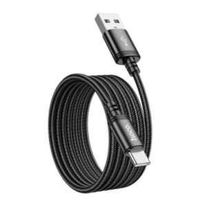 Hoco Καλώδιο Σύνδεσης X89 USB-A Σε USB-C 3A Braided 2m Μαύρο 646475 - Image 2