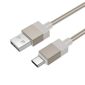 Honorific Καλώδιο Σύνδεσης X110 USB-A Σε USB-C 3A Braided 1m Χρυσό 646819