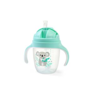 BabyOno Εκπαιδευτικό Ποτήρι Με Καλαμάκι 240ml Mint BN1464/03
