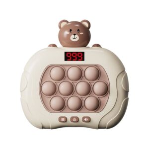 Maxlife Φορητό Παιχνίδι Push Popper Teddy Bear Διαδραστικό Παιχνίδι Δεξιοτήτων Καφέ MXPS-200