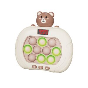 Maxlife Φορητό Παιχνίδι Push Popper Teddy Bear Διαδραστικό Παιχνίδι Δεξιοτήτων Καφέ MXPS-200 - Image 2