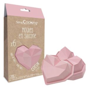 Scrap Cooking Καλούπια Σιλικόνης 6Τμχ 7.8x8.7xΥ3.1cm Καρδιές SCC-2912